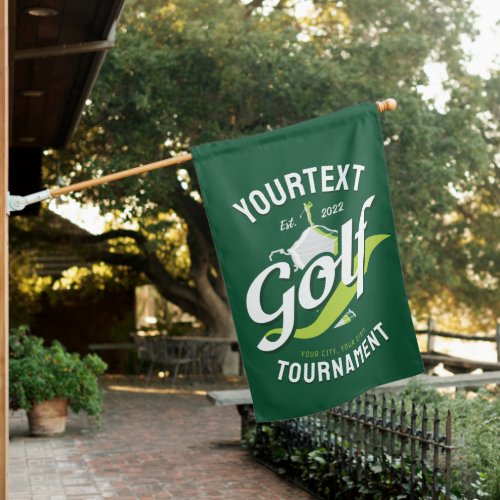 Pro Golfer NAME Golf Trophy Tournament Golfing House Flag
