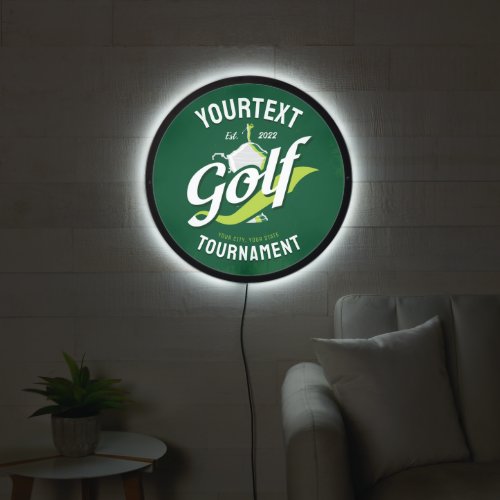 Pro Golfer NAME Golf Trophy Tournament Golfing LED Sign