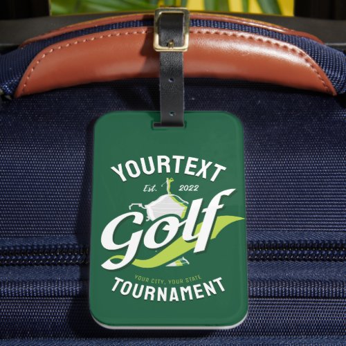 Pro Golfer NAME Golf Trophy Tournament Golfing Luggage Tag