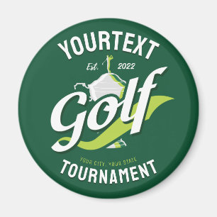 Pro Golfer NAME Golf Trophy Tournament Golfing Magnet