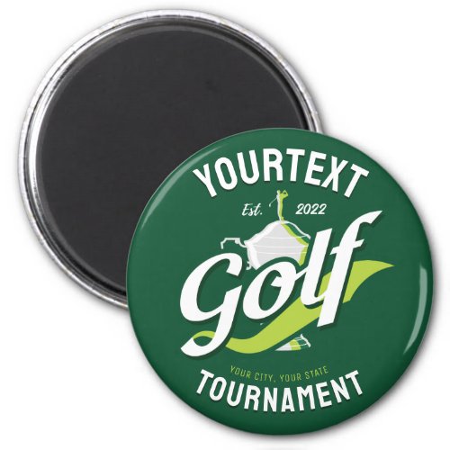 Pro Golfer NAME Golf Trophy Tournament Golfing Magnet