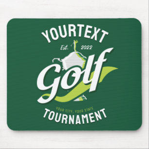 Pro Golfer NAME Golf Trophy Tournament Golfing Mouse Pad