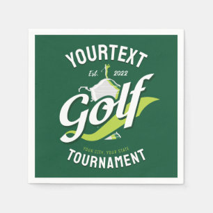 Pro Golfer NAME Golf Trophy Tournament Golfing Napkins