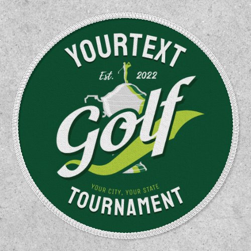 Pro Golfer NAME Golf Trophy Tournament Golfing Patch