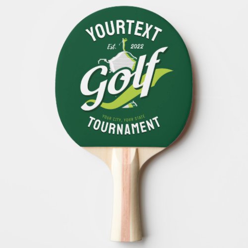 Pro Golfer NAME Golf Trophy Tournament Golfing Ping Pong Paddle