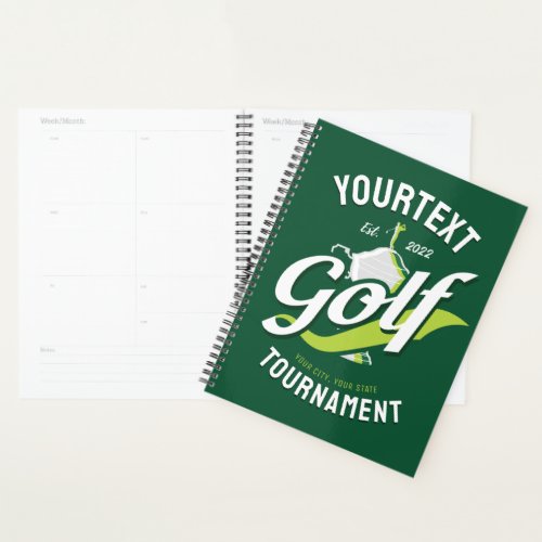 Pro Golfer NAME Golf Trophy Tournament Golfing Planner