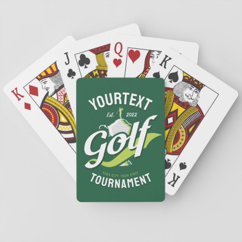 Pro Golfer NAME Golf Trophy Tournament Golfing Poker Cards