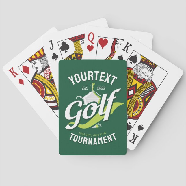 Pro Golfer NAME Golf Trophy Tournament Golfing Poker Cards (Back)