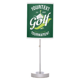 Pro Golfer NAME Golf Trophy Tournament Golfing Table Lamp