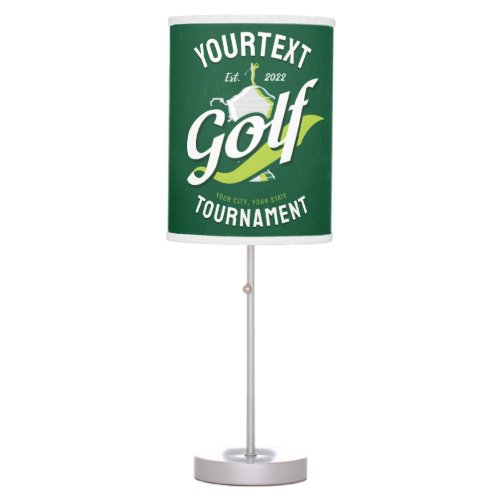 Pro Golfer NAME Golf Trophy Tournament Golfing Table Lamp