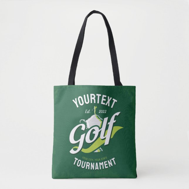 Pro Golfer NAME Golf Trophy Tournament Golfing Tote Bag (Front)