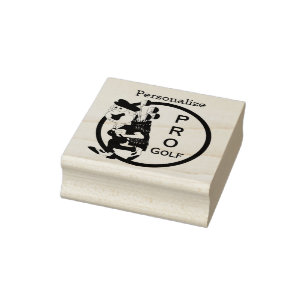 Pro Golfer Rubber Stamp