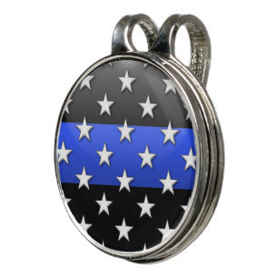 Pro Golfer Thin Blue Line Golf Hat Clip