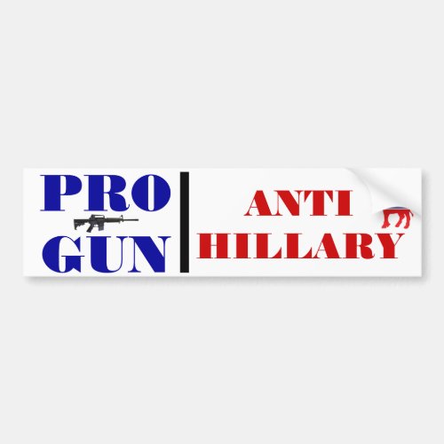 Pro Gun Anti Obama Anti Hillary Anti Democrat Bumper Sticker