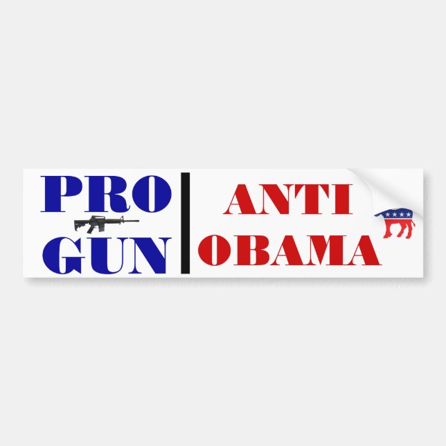 Pro Gun, Anti Obama Bumper Sticker (Front)