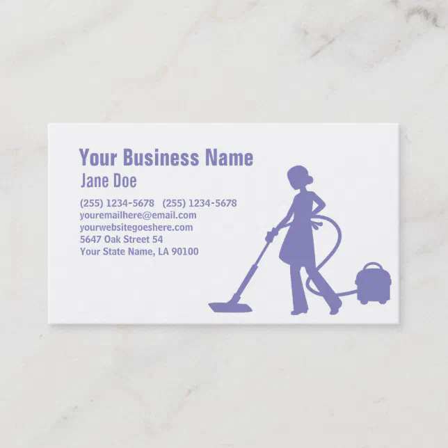 Pro House Cleaning Service Business Card | Zazzle