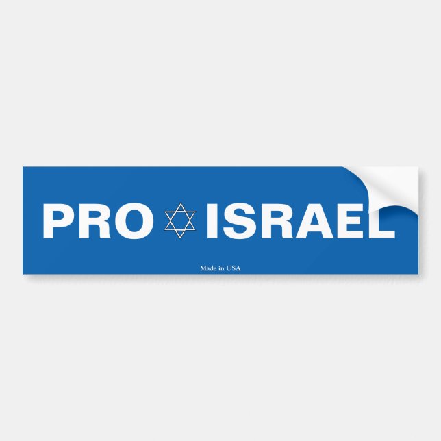 Pro Israel Bumper Sticker (Front)