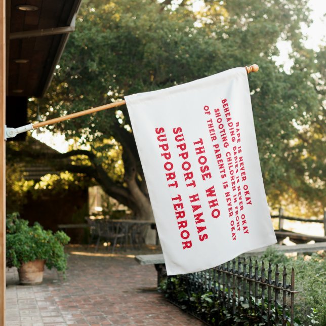 Pro-Israel I Stand With Israel anti-Hamas Flag (In SItu)