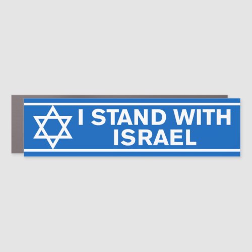 Pro_Israel I Stand With Israel Bumper Car Magnet