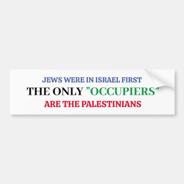 Pro-Israel I Stand With Israel Bumper Sticker (Front)