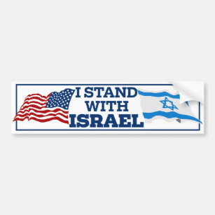 Pro-Israel I Stand With Israel Bumper Sticker