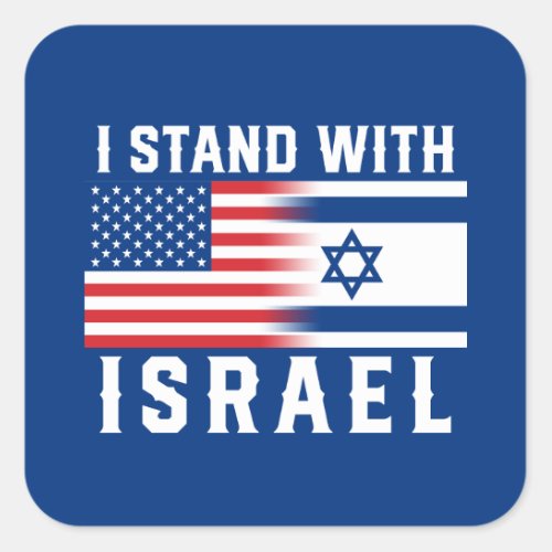 Pro_Israel I Stand With Israel Square Sticker