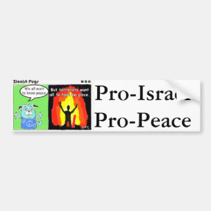 Pro-Israel, Pro-Peace Bumper Sticker