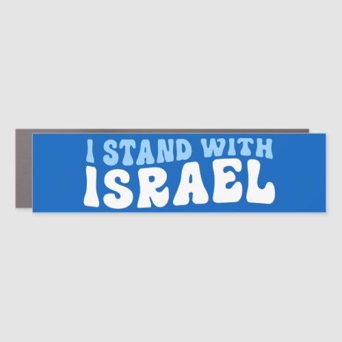 Pro_Israel Retro I Stand With Israel Bumper Car Magnet