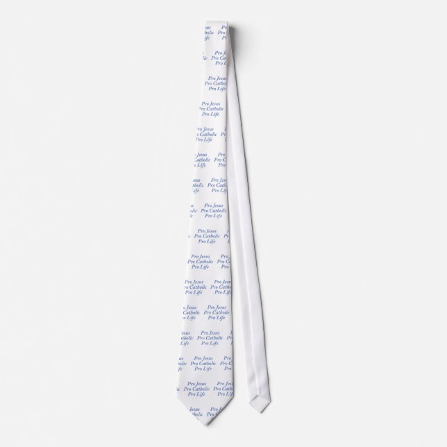 Pro Jesus Pro Catholic Pro Life Neck Tie (Front)