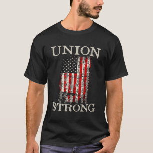 Pro Labor Union Long Sleeves T Shirt American Flag