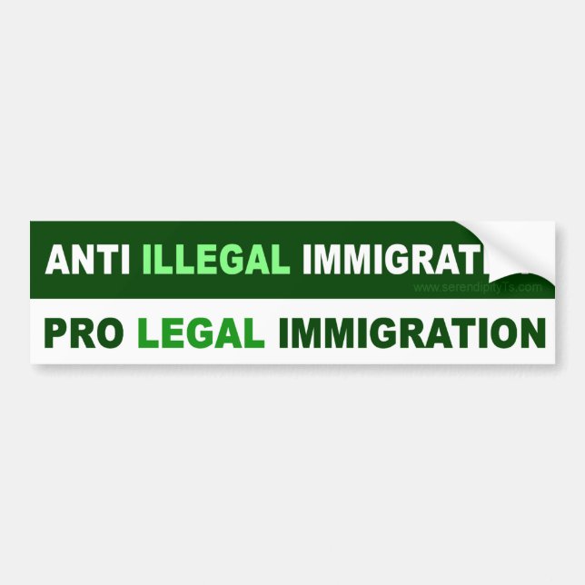 Pro LEGAL Immigration Bumper Sticker (Front)