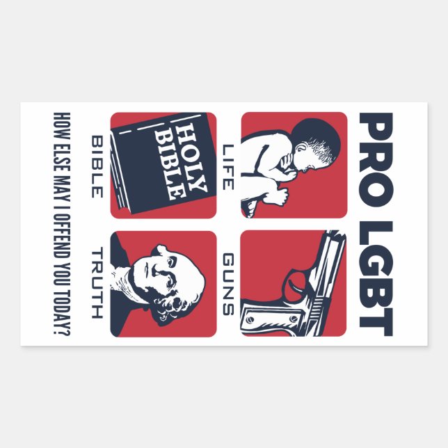 Pro LGBT - Patriotic Stickers (Front)