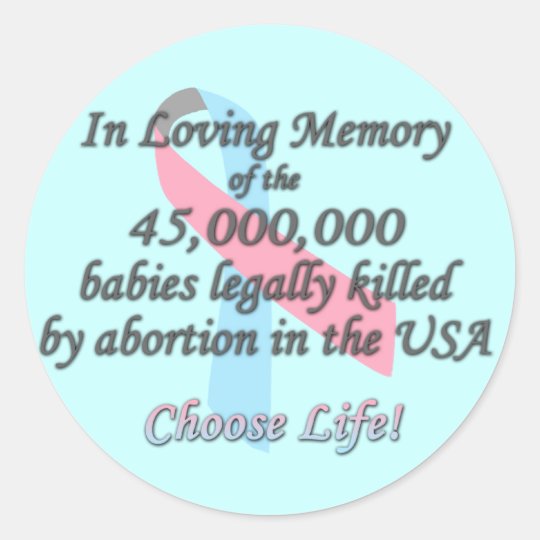 Pro Life, Abortion Statistics Classic Round Sticker