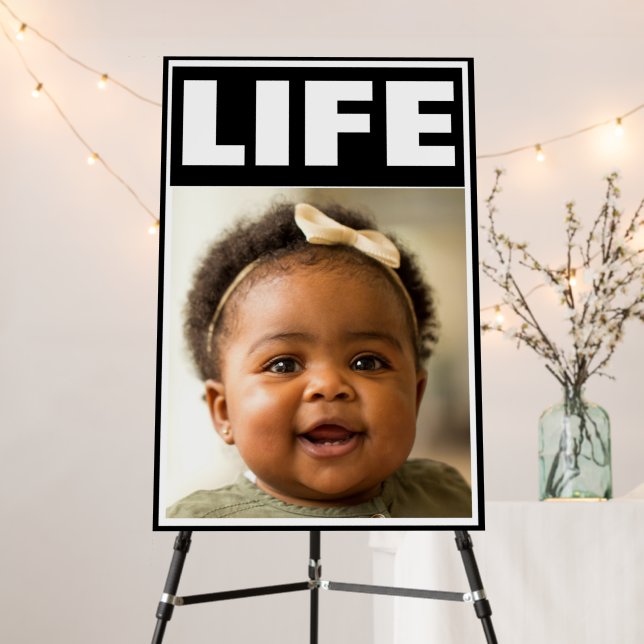 PRO-LIFE AFRICAN AMERICAN BABY GIRL LIFE FOAM BOARD (In Situ (Stand))