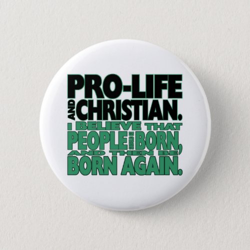 Pro_Life and Christian Button