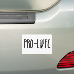 Pro-Life Baby Footprint Car Magnet