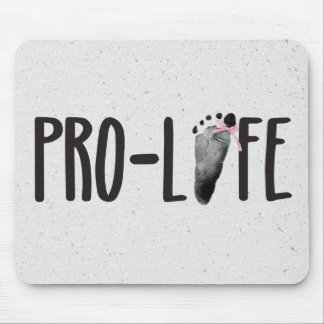 Pro-Life Baby Footprint on Terrazzo Mouse Pad