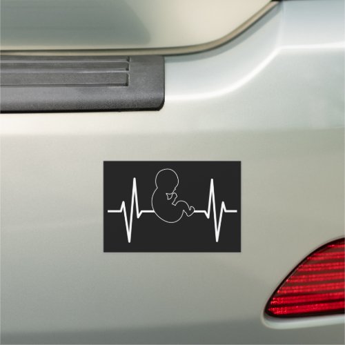 Pro_Life Baby Heartbeat Pulse EKG Christian Faith Car Magnet