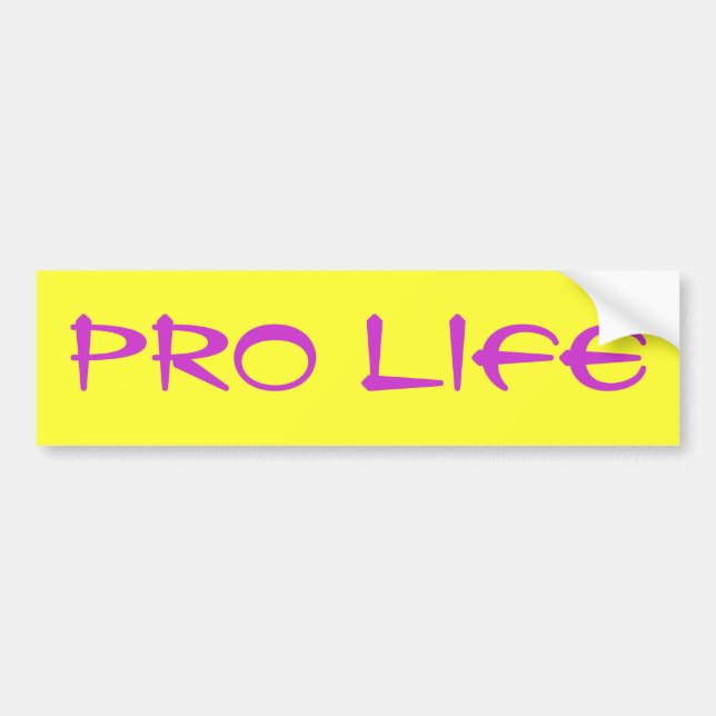 PRO LIFE BUMPER STICKER (Front)