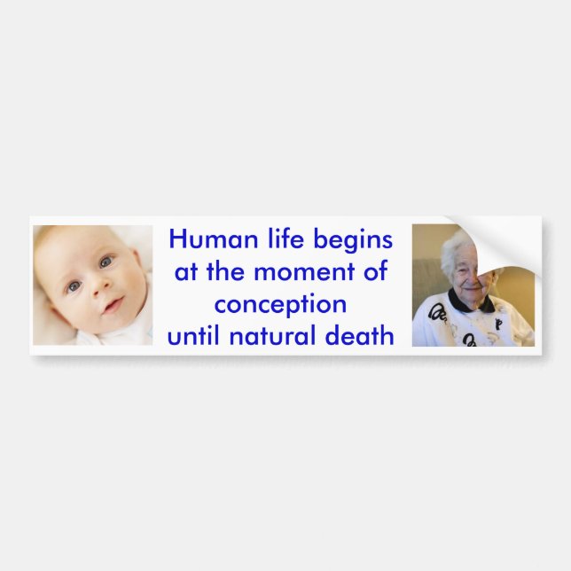 Pro-Life Bumper Sticker (Front)
