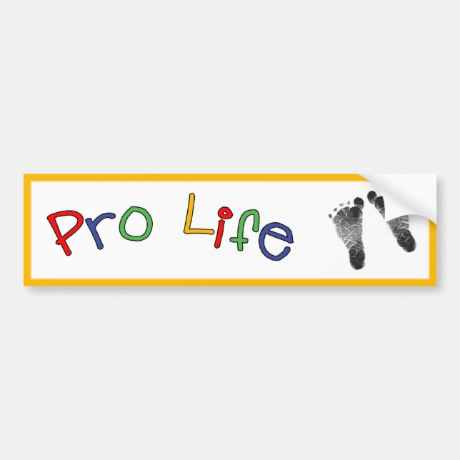 Pro Life Bumper Sticker (Front)