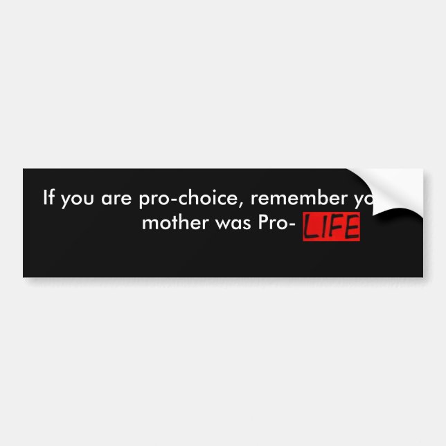 PRO-LIFE BUMPER STICKER (Front)