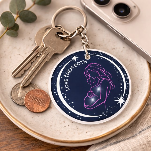Pro-Life Christian Symbol Eternal Soul Mom Baby  Keychain (Creator Uploaded)