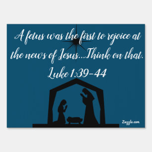 Pro-Life Christmas Nativity 18" x 24" Yard Sign