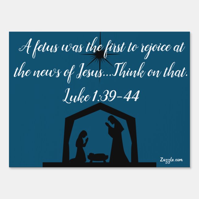 Pro-Life Christmas Nativity 18" x 24" Yard Sign (Front)