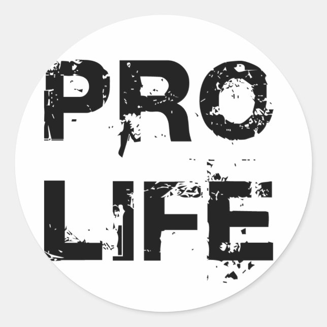 Pro Life Classic Round Sticker (Front)