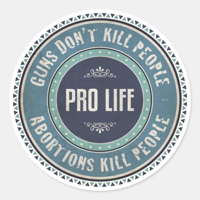 Pro Life Classic Round Sticker (Front)