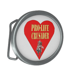 PRO LIFE CRUSADER OVAL BELT BUCKLE