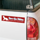 Pro-Life Diaper Parody Save the Babies Anti-Aborti Bumper Sticker (On Truck)
