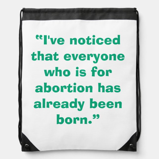 Pro Life Drawstring Bag (Front)